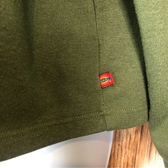 Dickies Green Long Sleeve Hooded Crop Pullover - Picture 7 of 8
